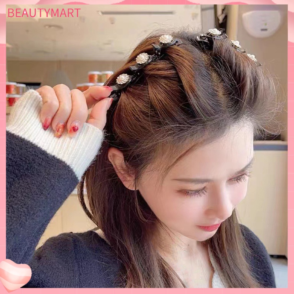 Kẹp Tóc Bện Hình Cỏ Ba Lá Chống Trượt Chống Rơi Co Giãn Dễ Sử Dụng