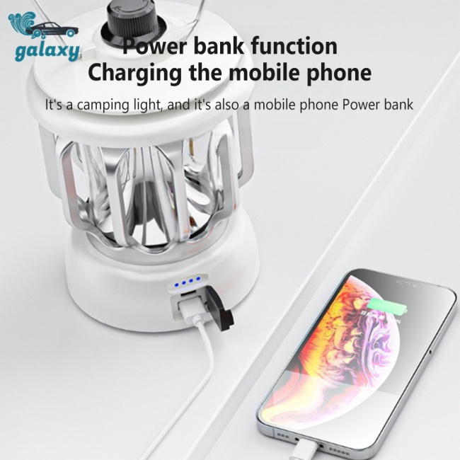 Galaxy Đèn Led Cắm Trại Sạc Usb Chống Nước Có Móc Treo