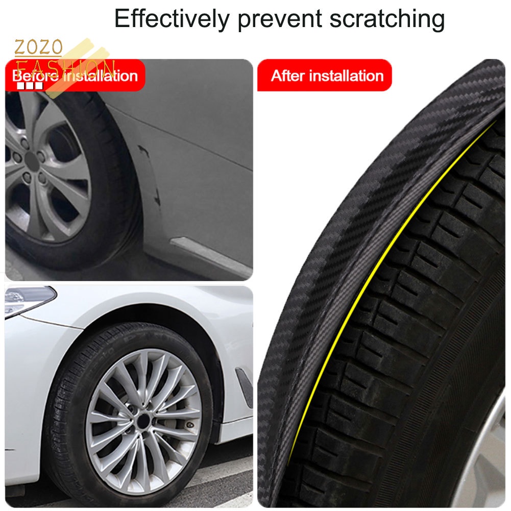 FENDER Set 2 Dải Dán Sợi Carbon 42cm Trang Trí Bánh Xe Hơi