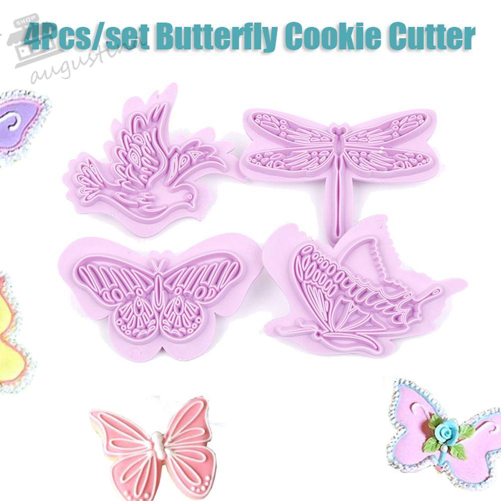 AUGUSTINA Set 4 Khuôn Cắt Tạo Hình Bánh 3D