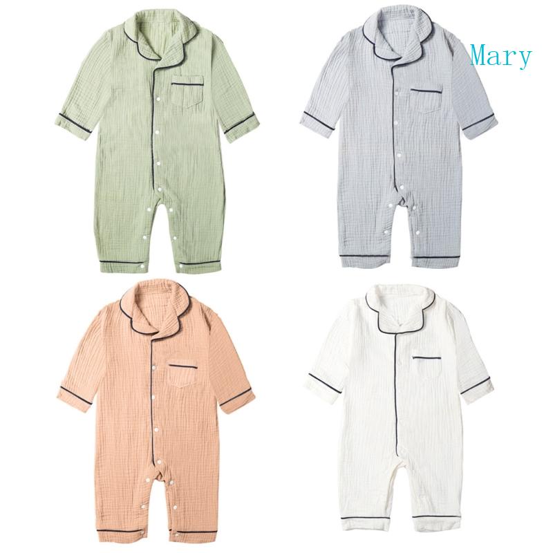 Bộ Áo Liền Quần Ngủ Bằng Cotton Dành Cho Bé Trai Gái 66 73 80 90cm