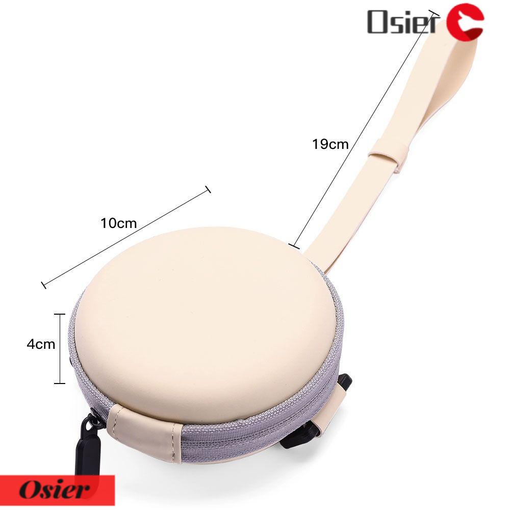 Hộp Đựng Mắt Kính Hình Tròn Có Khóa Kéo Dạng Gập Phong Cách Retro Thời Trang Cho OSIER1