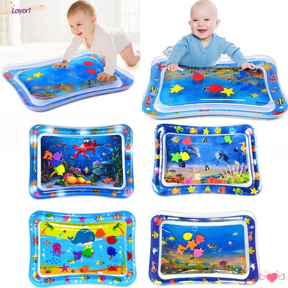 LAYOR1 Đệm Bơm Hơi In Họa Tiết Động Vật Biển Vui Nhộn Giáo Dục Sớm Cho Bé