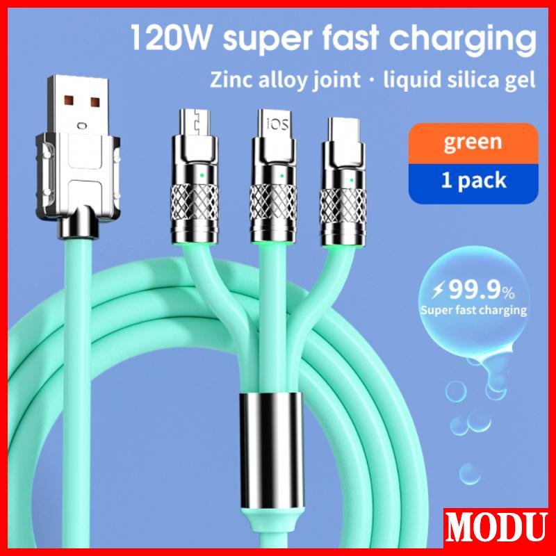 Cáp SạC Nhanh LoạI C 3 Trong 1 20W 6A BằNg Silicone