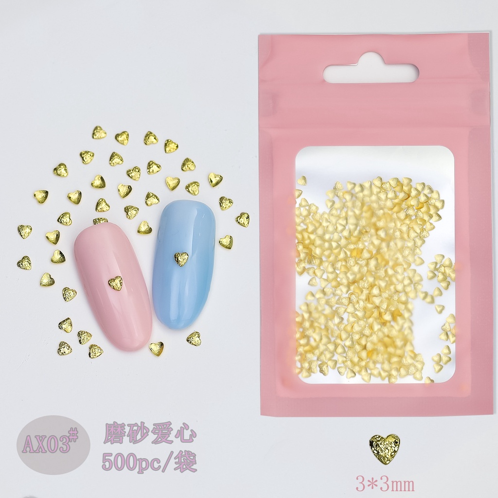 Bộ 500 / 1000 Đinh Tán Kim Loại Hình Bán Nguyệt / Tròn / Ngôi Sao / Mặt Trăng / Vòng Tròn Trang Sức DIY