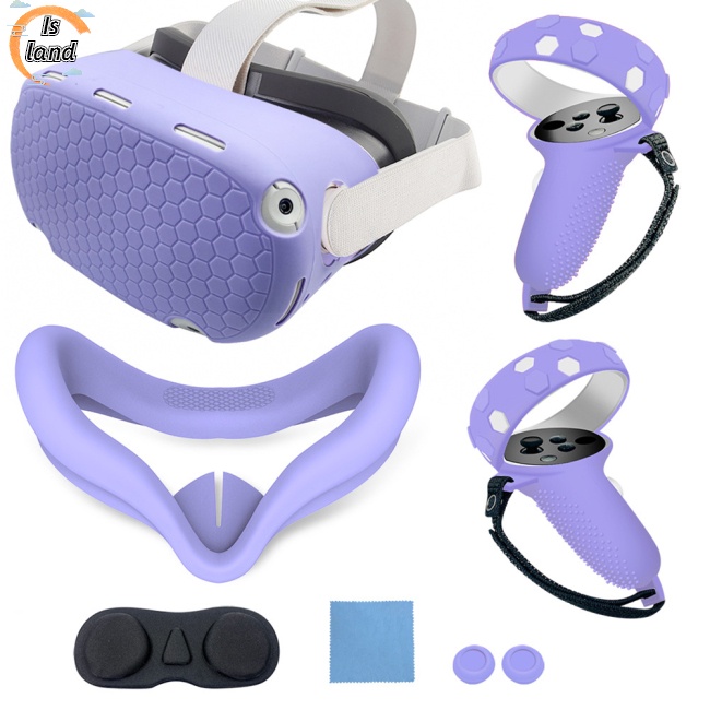 Bộ Vỏ Bảo Vệ Vr Bằng Silicon Chống Trượt Tương Thích Với Oculus Quest2 Vr