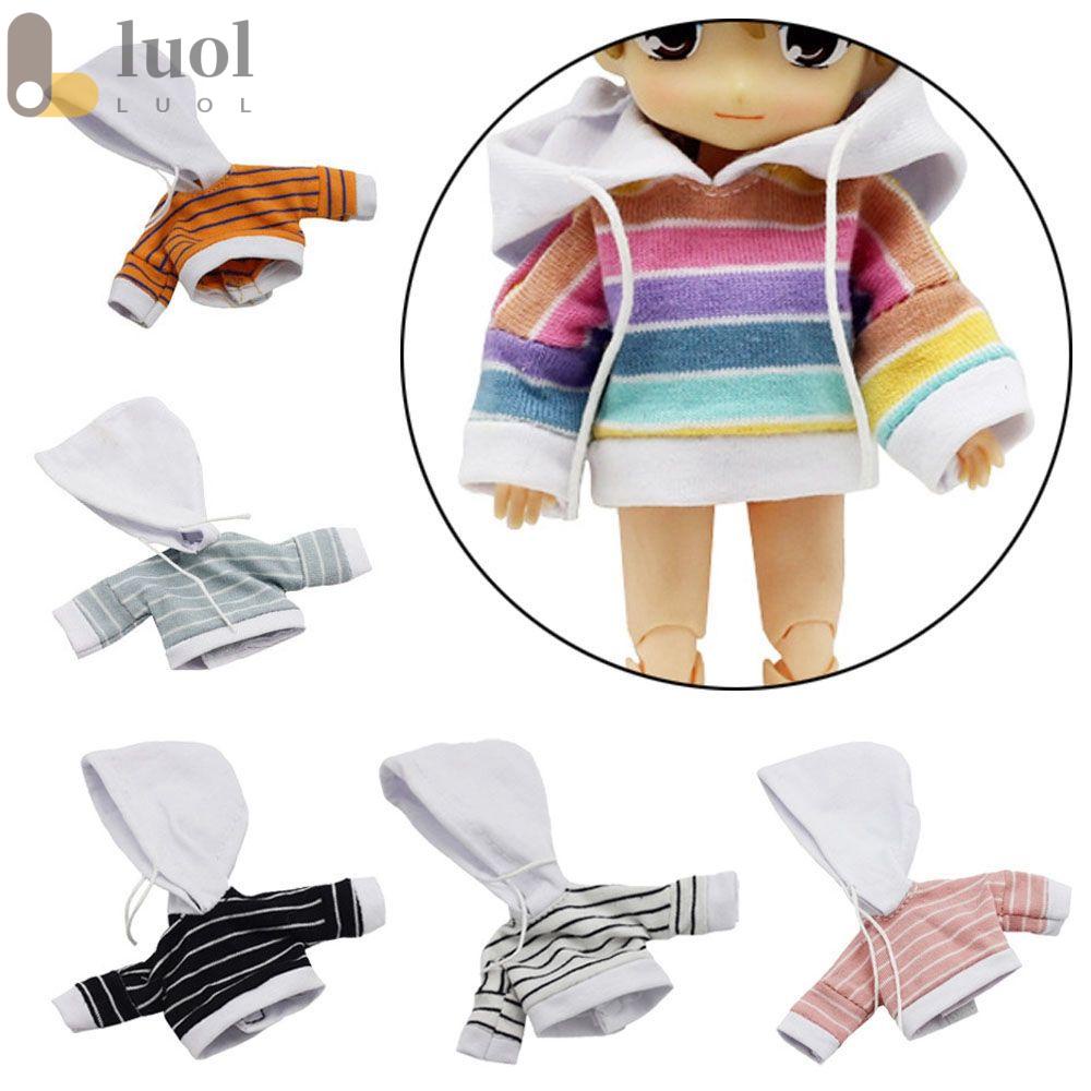 LUOL Áo Nỉ Dài Tay Sọc Ngang 6 Màu Cho Búp Bê 11 / 1 / 12