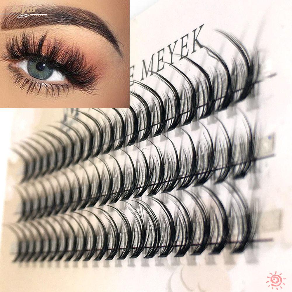 LAY Hộp 78 Cụm Lông Mi Giả 8 / 10 / 12mm Hỗn Hợp Tự Nhiên