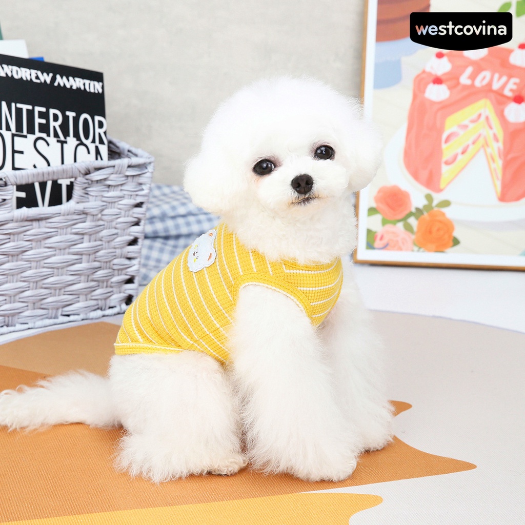 [COD]♞Áo Thun Cotton Thoáng Khí In Hình Gấu Dễ Thương Cho Thú Cưng