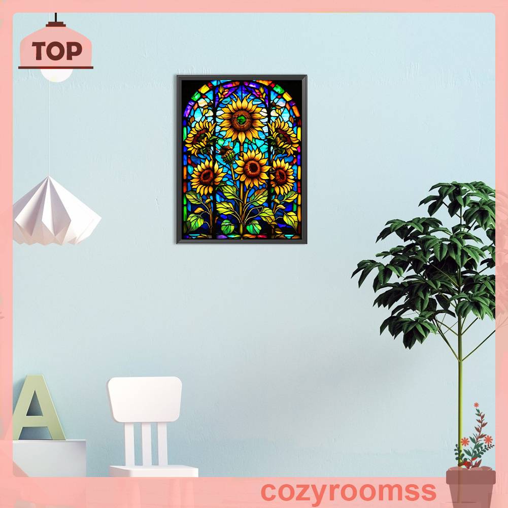 Tranh Đính Đá Kim Cương Toàn Bộ 5D DIY Hình Vẽ Hoa Hướng Dương