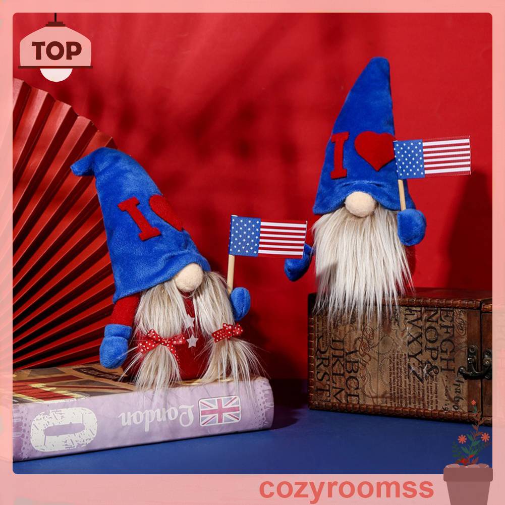 Búp Bê Nhồi Bông Hình Gnome Mỹ Độc Lập Trang Trí Ngày Độc Lập