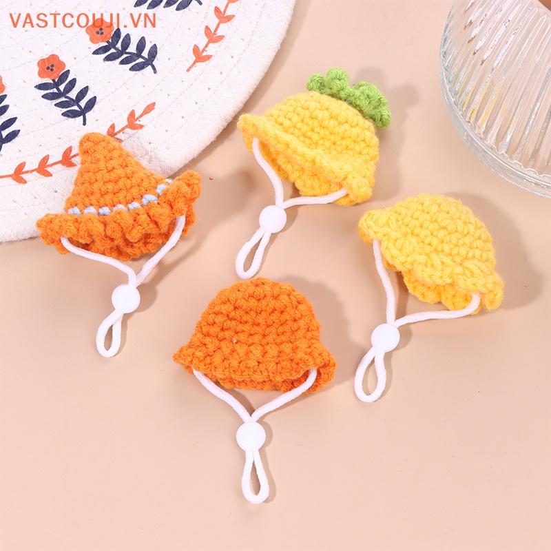 1 Mô Hình Mũ Đan Len Mini Hình Động Vật Dễ Thương Trang Trí Nhà Búp Bê 1: 12