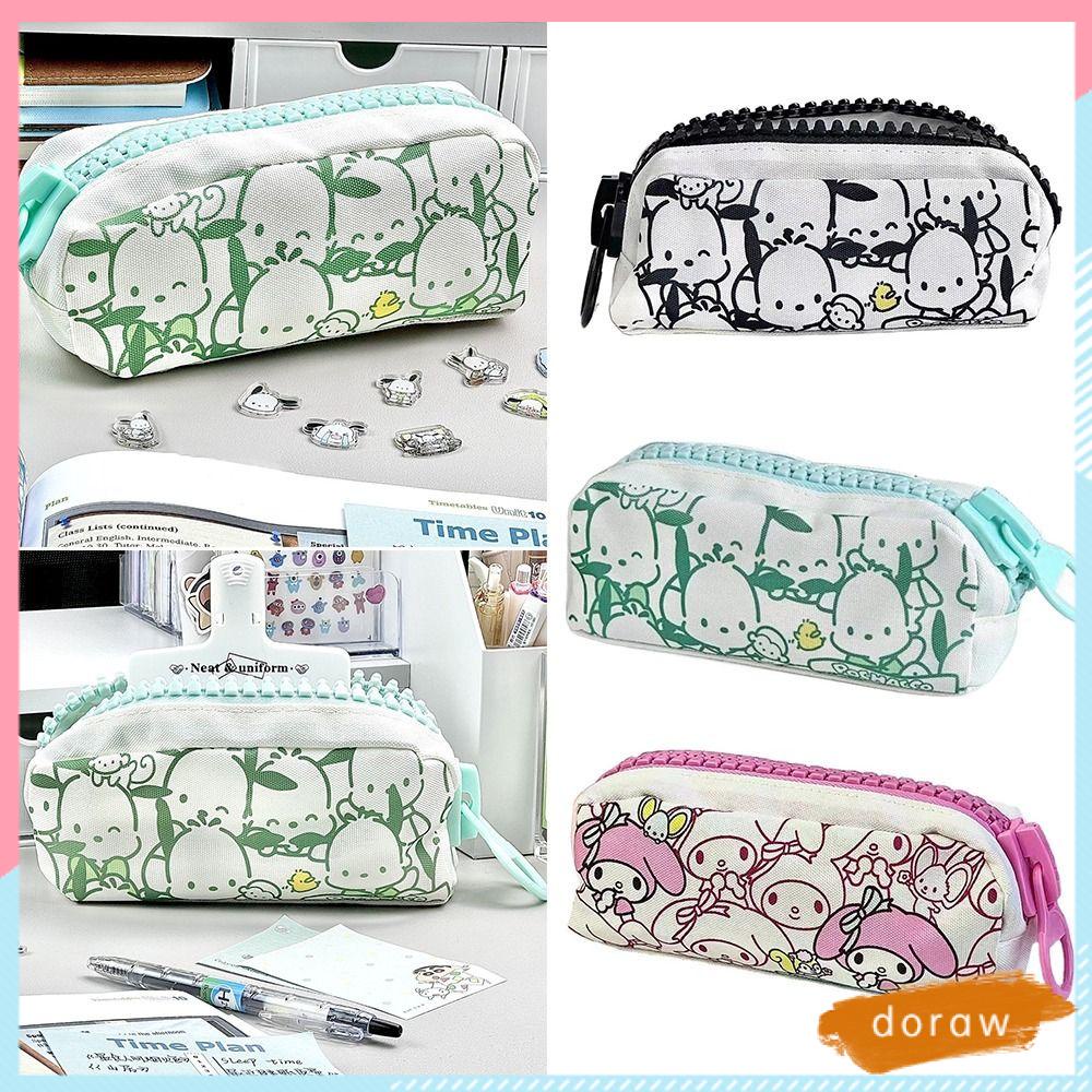 Túi Đựng Bút Bằng Vải Bạt Sức Chứa Lớn In Họa Tiết My Melody Dog Pacha Sức Chứa Lớn