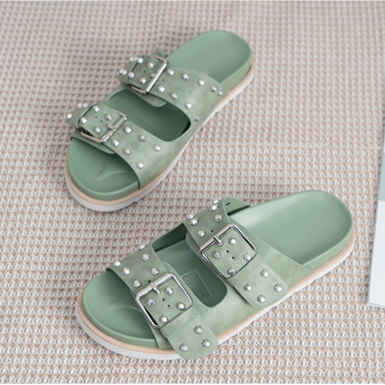 Xăng đan Đế Bằng Phối Khóa Thời Trang Cho Nữ