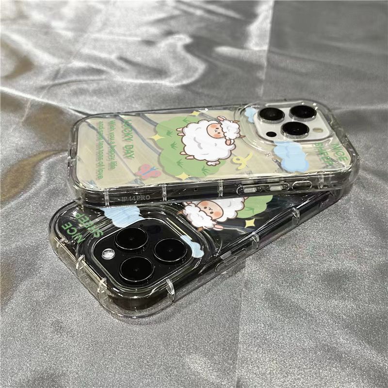 Ốp Điện Thoại Mềm Trong Suốt Họa Tiết Cừu Dễ Thương Cho Iphone 14Promax 7 7Plus 8 Plus 1312 11 VC7B