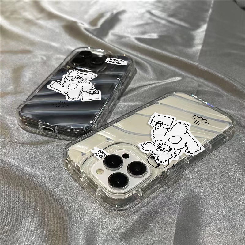 Ốp Điện Thoại Mềm Trong Suốt In Hình Chú Cún Đơn Giản Cho Iphone 14Promax 1312 / 11 7 / 8plus xr / sins VQXE