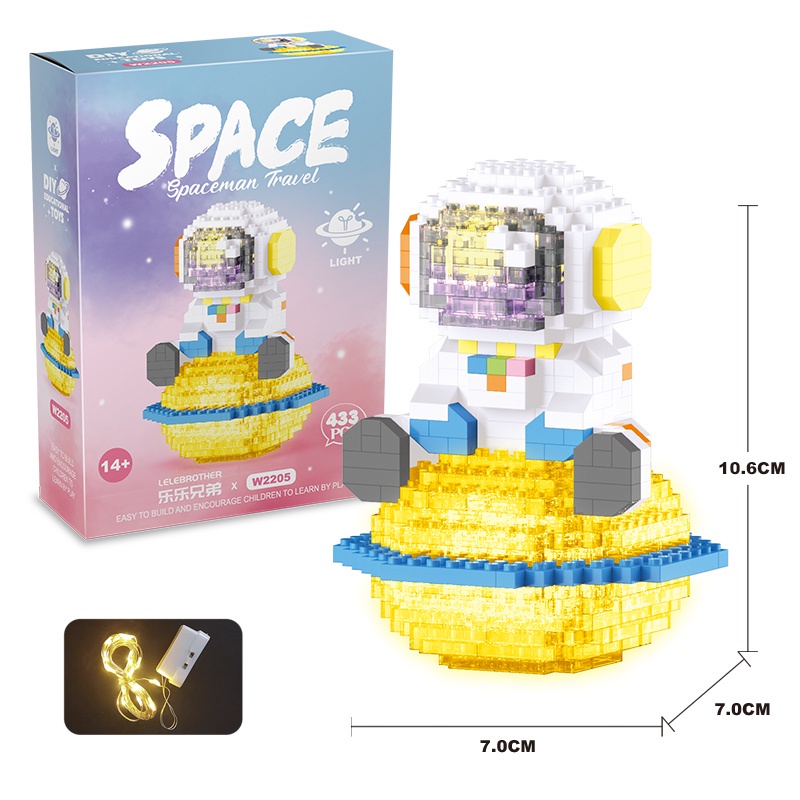 Bộ Đồ Chơi Lắp Ráp Mô Hình Phi Hành Gia 3D Dễ Thương Cho Bé