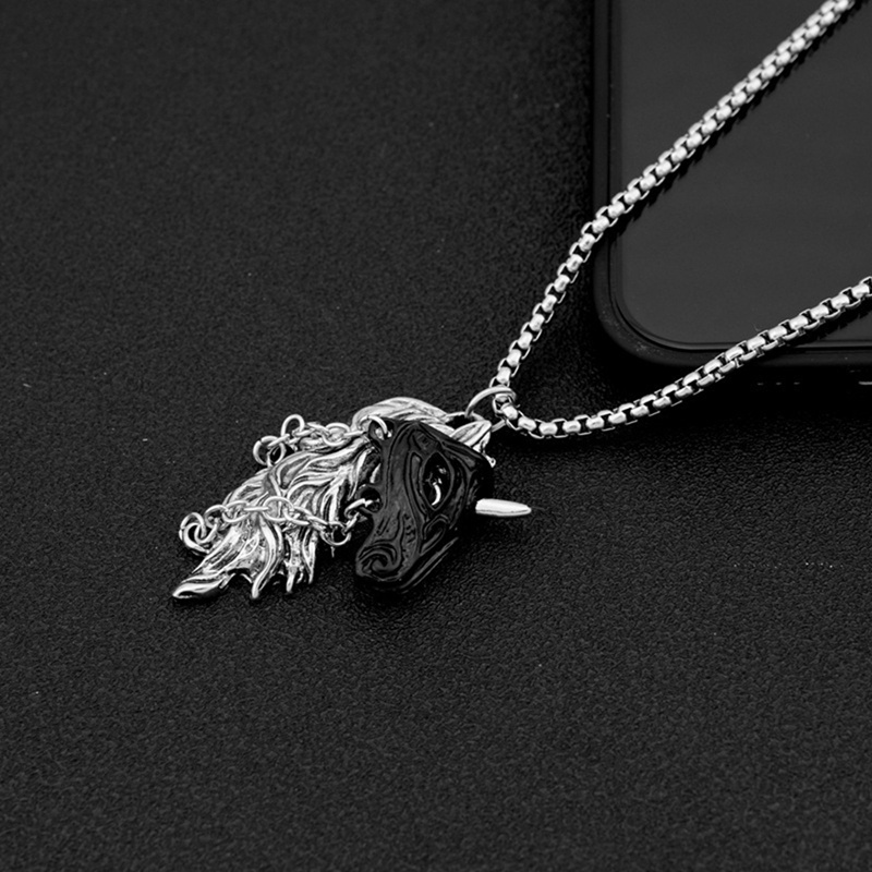 Ygt Vòng cổ Bùa Hộ Mệnh Hình Kỳ Lân Bằng Thép Không Gỉ Cổ Điển Cho Nữ