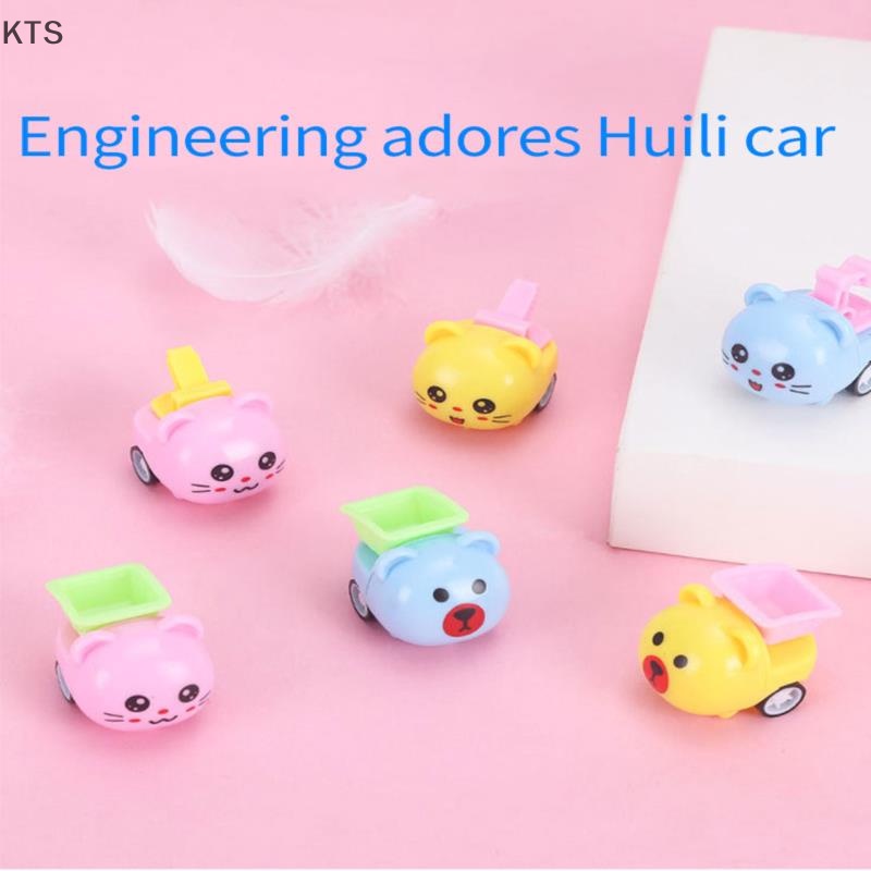 1 Mô Hình Xe Công Trường Kéo Lưng Mini Trang Trí Tiệc Cho Bé