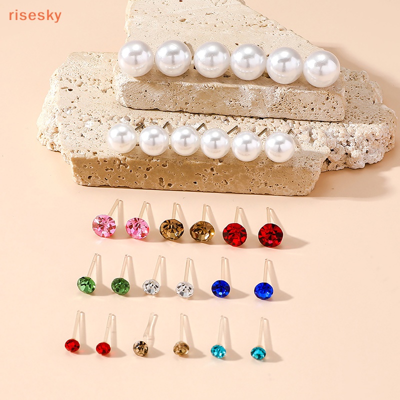 Bông Tai Đính Ngọc Trai Và Pha Lê Thời Trang Cho Nữ