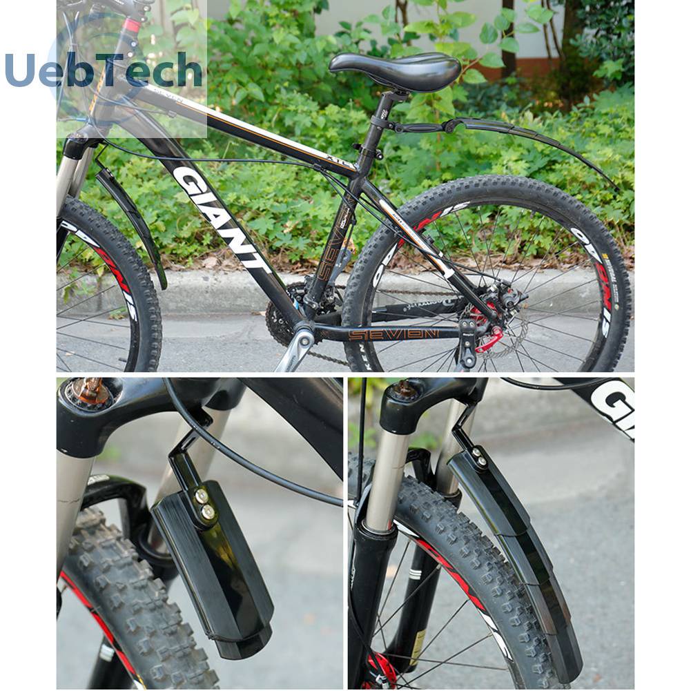 Set 2 Tấm Chắn Bùn Xe Đạp Leo Núi Có Thể Thu Gọn Tiện Dụng