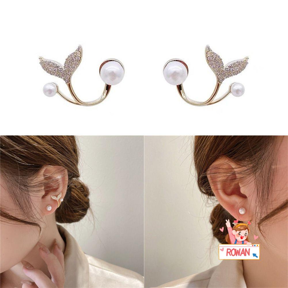 ROWANS Bông Tai Hình Đuôi Cá Sang Trọng