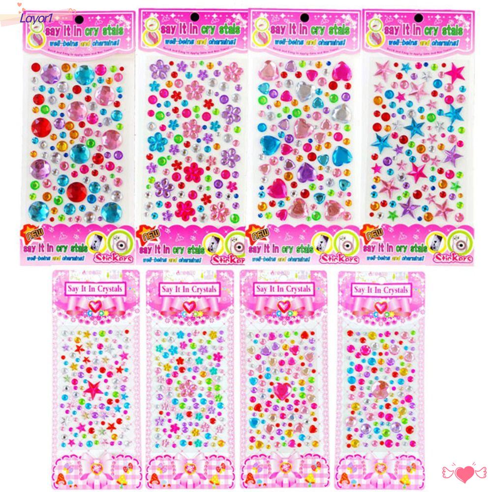 Set 4 Tấm Nhãn Dán Acrylic Lấp Lánh DIY 1 Cho Nữ