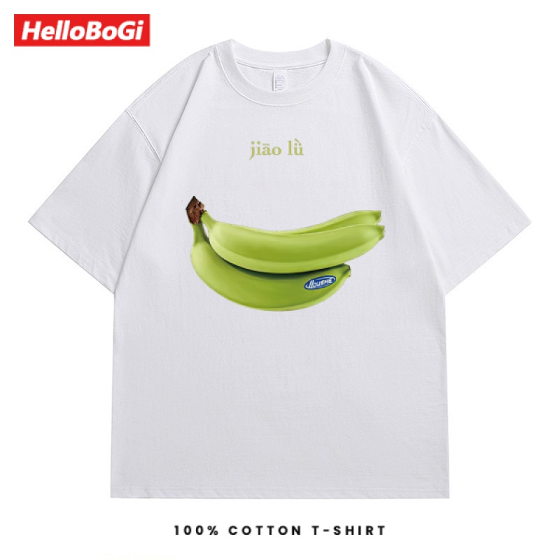 Áo Thun Cotton Tay Ngắn In Hình Quả Chuối Thời Trang Mùa Hè Hàng Mới Dành Cho Bạn Nam