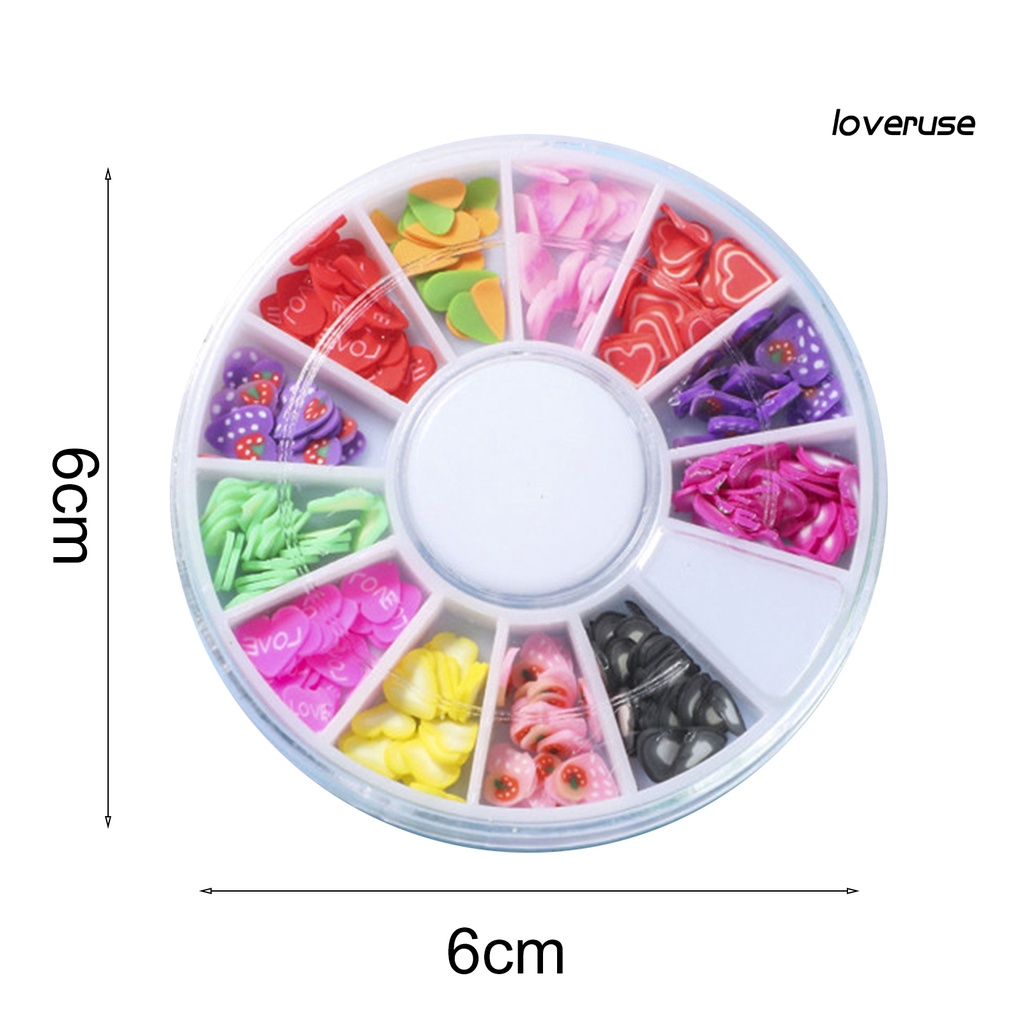 1 Hộp Phụ Kiện Trang Trí Móng Tay Siêu Mỏng Tạo Hiệu Ứng 3D DIY Charms Dành Cho Nữ