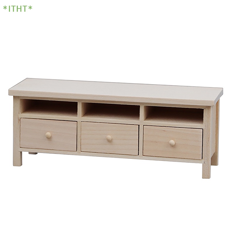 1 Mô Hình Tủ Sách / Tủ Ti Vi Mini 1: 12 Dùng Để Trang Trí Nhà Búp Bê Mới