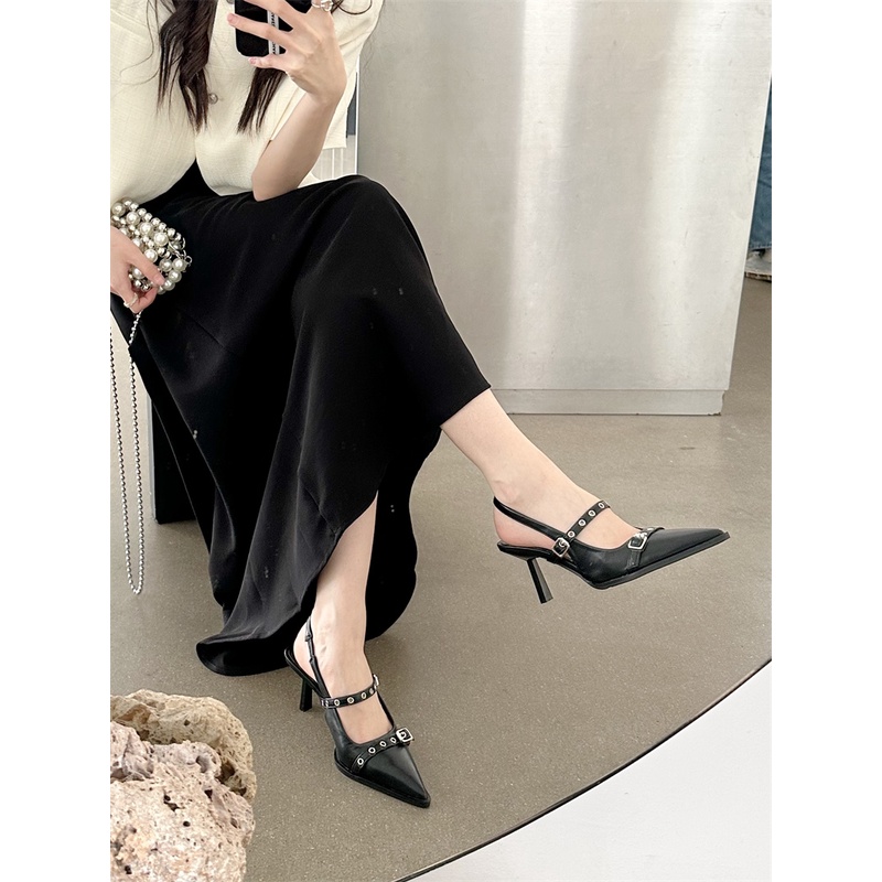 Sandal Cao Gót Mũi Nhọn Thiết Kế Mới Thời Trang Mùa Hè 2023 Dành Cho Nữ