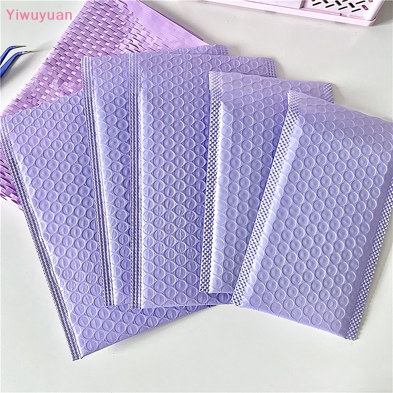 < Yiwuyuan > 10 Túi Bong Bóng Tím Tự Đóng Gói Hàng Bảo Vệ Chống Rơi Bền Bỉ Dùng Làm Quà Tặng Mới