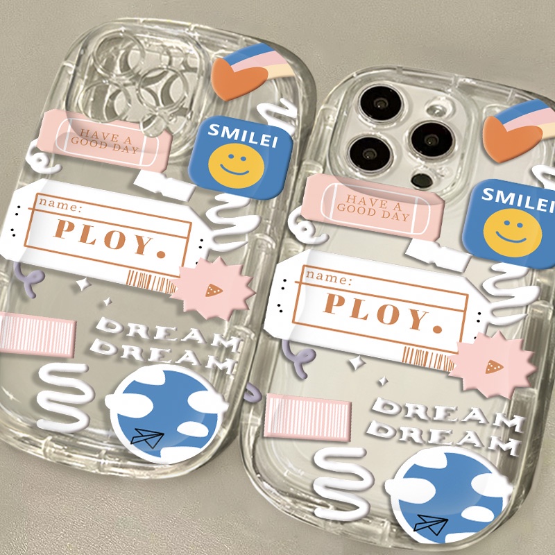 Ốp Điện Thoại TPU Silicone Mềm Trong Suốt Chống Sốc In Hình Mặt Cười Cho IPhone 14 13 12 11 Pro XS Max X XR 8 + 7 Plus
