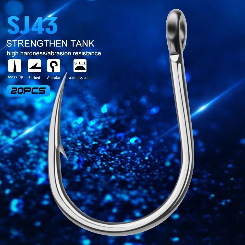 Móc Câu Cá Cỡ Lớn 1 / 0-13 / 0 Bằng Thép Không Gỉ Chất Lượng Cao