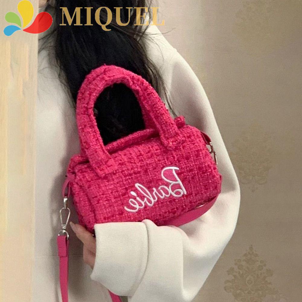 Túi Tote Đeo Chéo Vai Bằng Len Thêu Chữ Thời Trang Xu Hướng Dành Cho Bạn Nữ