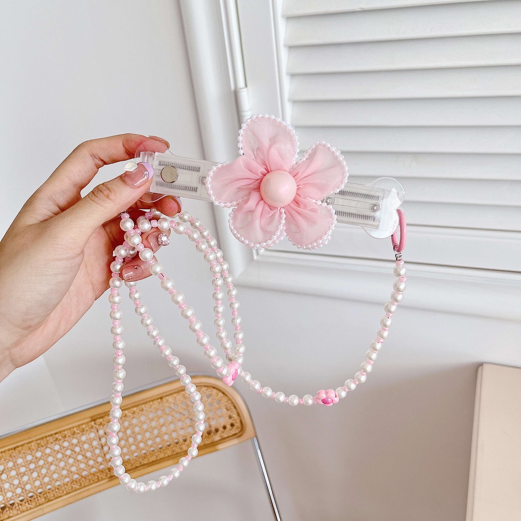 Túi Đựng Điện Thoại Họa Tiết Hoa Kèm Kẹp Có Thể Tháo Rời Cho IPhone Samsung