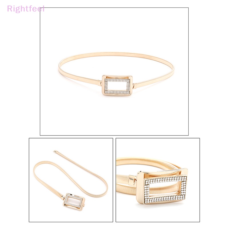 Thắt Lưng Dây Xích Tròn Bằng Kim Loại Màu Vàng Đồng Trang Trí Đầm / Đầm Nữ Mới