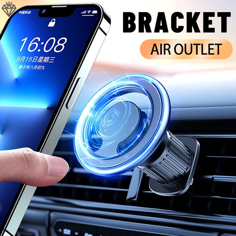 Giá Đỡ Điện Thoại Định Vị GPS Hình Tròn Hít Nam Châm Xoay Được Cho Xe Hơi - YKD