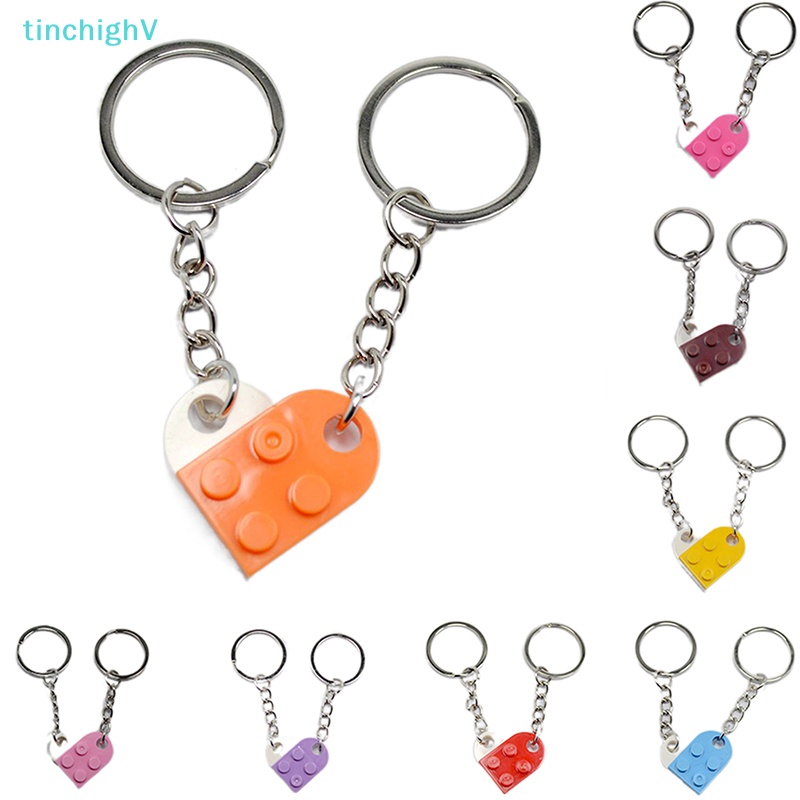 [TinchighV] Móc Khóa Khối Xây Dựng Trái Tim Tách Rời Dễ Thương Làm Quà Tặng Trang Sức Cho Cặp Đôi [Mới]