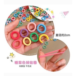 Chun Dây Buộc Tóc Bịch 50 Chiếc Mix Màu Cho Bé