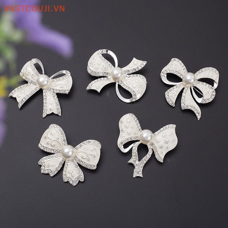 Ghim Cài Áo Hình Nơ Đính Đá Ngọc Trai Chống Ánh Sáng Thời Trang Cho Nữ