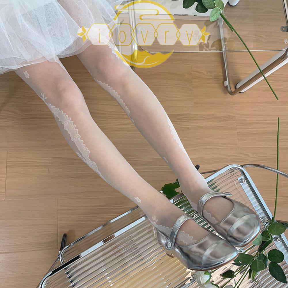 IVORY Quần Tất Siêu Mỏng Trong Suốt Phong Cách Vintage Nhật Bản