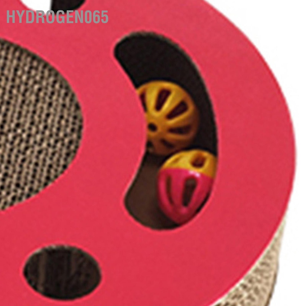 Hydrogen065 Cat Scratcher Pad Đồ chơi tương tác 3 trong 1 cào hình tròn dày cho mèo con có chuông bóng