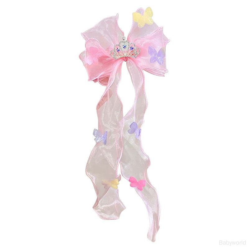 Kẹp Tóc Hình Vương Miện Phối Lưới Xinh Xắn Cho Bé Gái