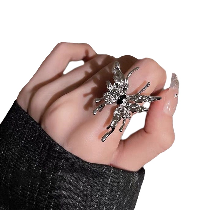 Ygt Nhẫn Hình Bướm Có Thể Điều Chỉnh Kích Cỡ Thời Trang Hàn Quốc Dành Cho Cặp Đôi