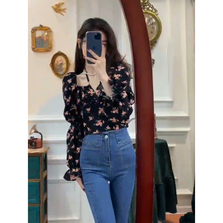 Áo Chiffon Tay Dài Cổ Yếm Dáng Ôm Màu Sắc Thời Trang 2023