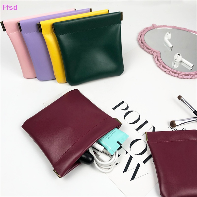 Túi Đựng Tai Nghe / Tiền Xu / Mỹ Phẩm Mini Bằng Da PU Nhỏ Gọn Dành Cho Nam Và Nữ