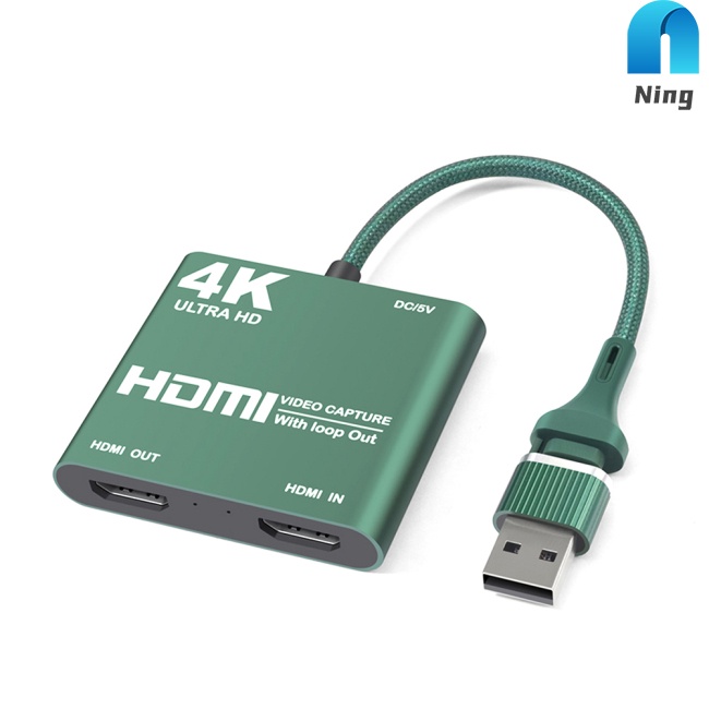Thẻ Ghi Video 4k 1080p Usb 3.0 / Type C Sang Fordmi 2 Trong 1 Có Vòng Đầu Ra 60FPS