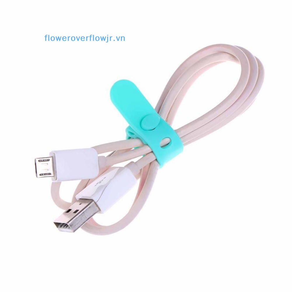Bộ 5 Phụ Kiện Quấn Bảo Vệ Dây Cáp USB Điện Thoại Bằng Silicon