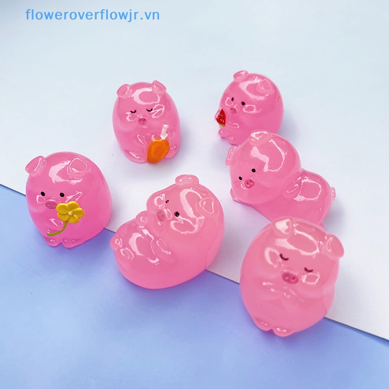 1 Tượng Heo Con Bằng Nhựa Phát Quang Trang Trí Giáng Sinh